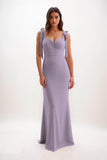 Sheath-Column Maxi Chiffon Bridesmaid Dress CB0849 - COCOMELODY