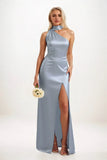 Sheath-Column Maxi Luxe Satin Dress CB0851CS - COCOMELODY
