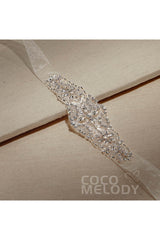 Tulle Wedding Sash with Rhinestone CC0055 - COCOMELODY