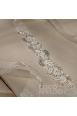 Tulle Wedding Sash with Rhinestone Imitation Pearl CC0056 - COCOMELODY