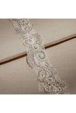 Tulle Wedding Sash with Rhinestone Imitation Pearl CC0056 - COCOMELODY