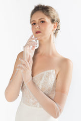 Fingertips Opera Length Wedding Gloves CD0071 - COCOMELODY
