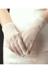 Fingertips Wrist Length Tulle Wedding Gloves CD0076 - COCOMELODY