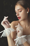 Fingertips Wrist Length Tulle Wedding Gloves CD0083 - COCOMELODY