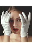 Fingertips Wrist Length Satin Wedding Gloves CD0085 - COCOMELODY