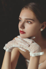 Fingertips Wrist Length Lace Wedding Gloves CD0087 - COCOMELODY