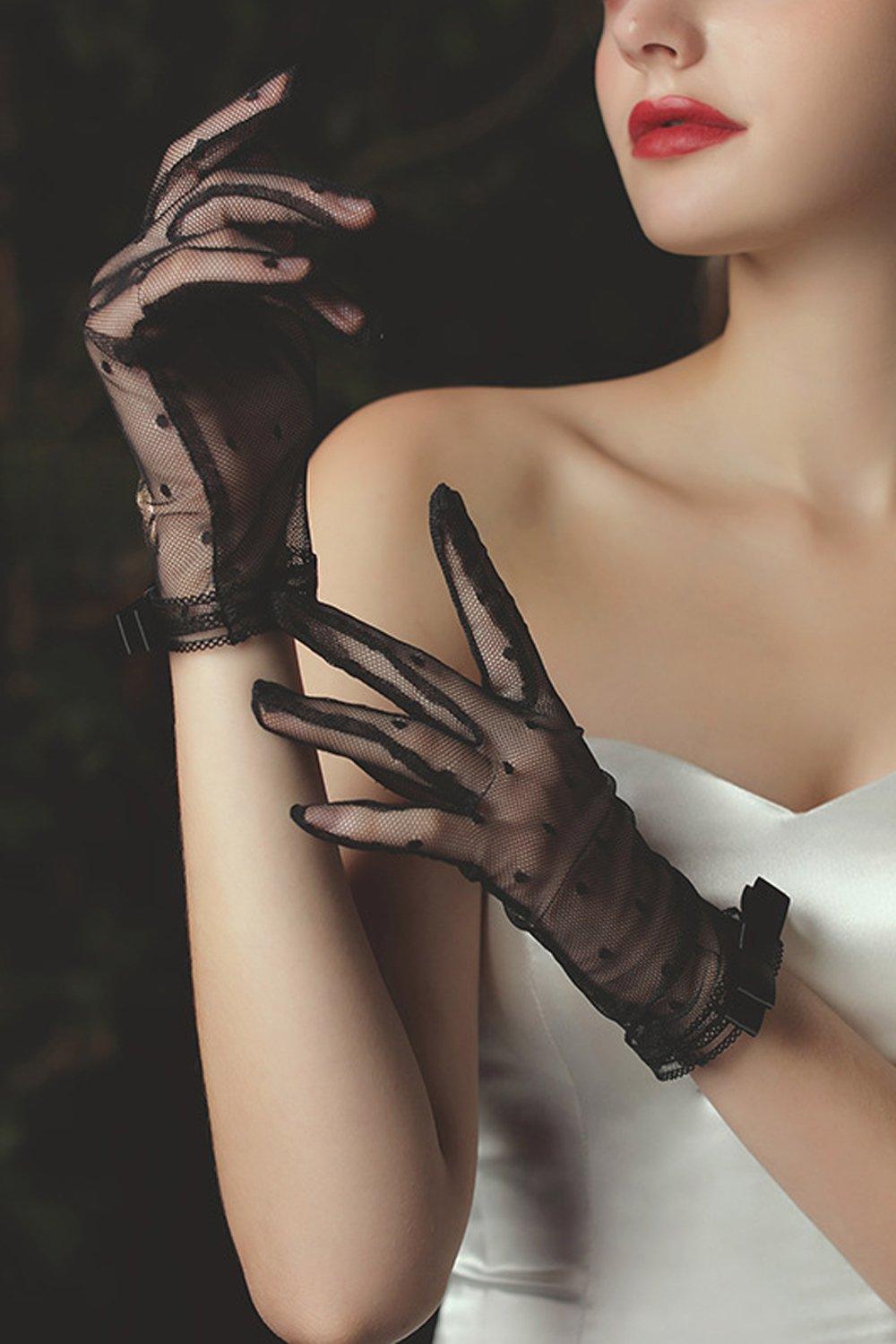 Fingertips Wrist Length Lace Wedding Gloves CD0087 - COCOMELODY