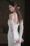 Fingerless Opera Length Tulle Wedding Gloves CD0099 - COCOMELODY