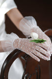 Fingertips Wrist Length Tulle Wedding Gloves CD0104 - COCOMELODY