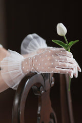 Fingertips Wrist Length Tulle Wedding Gloves CD0104 - COCOMELODY