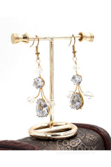 Alloy Wedding Earrings with Cubic Zirconia Crystal CE0047 - COCOMELODY