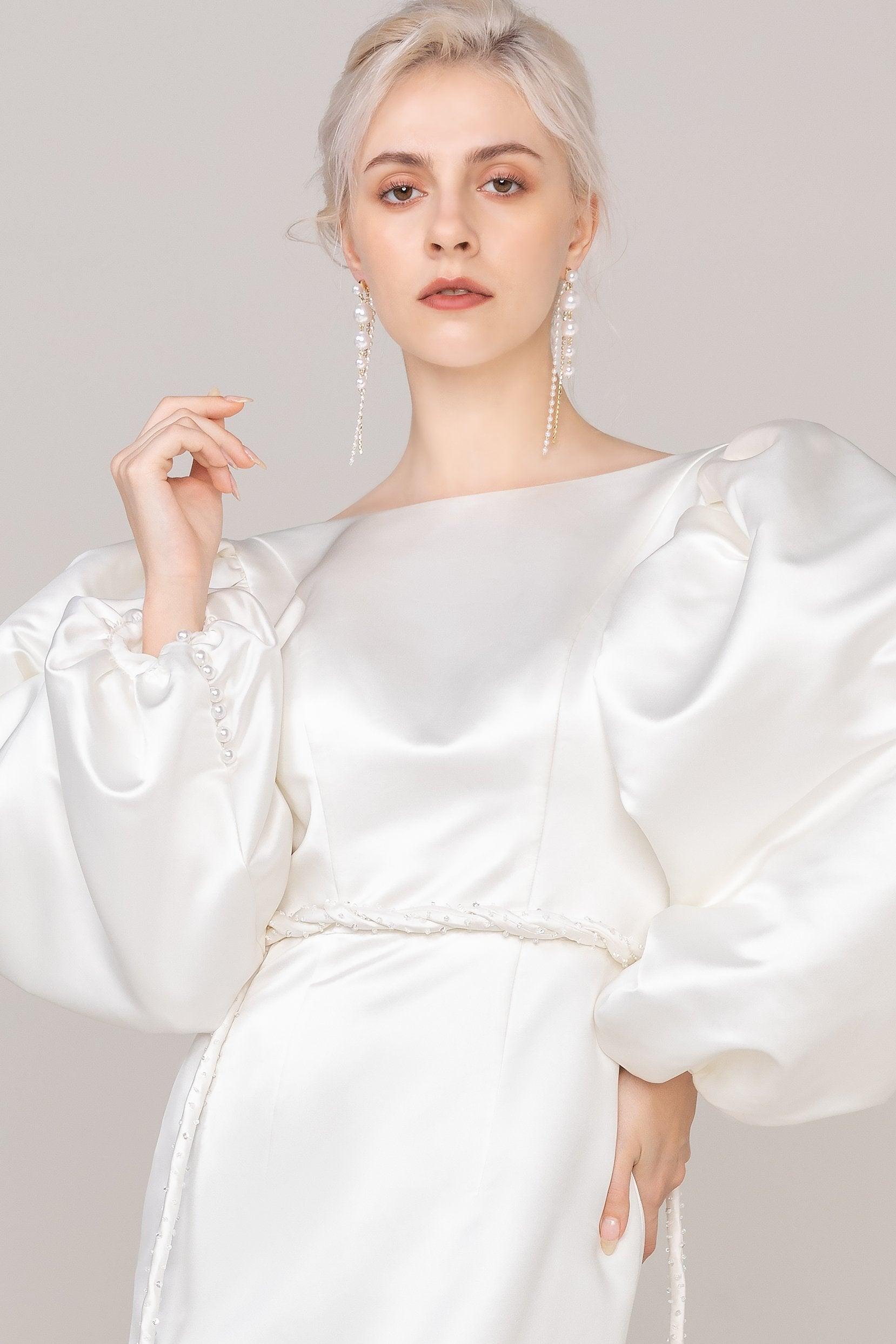 Alloy Earrings with Rhinestone Imitation Pearl CE0117 - COCOMELODY