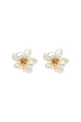 Alloy Earrings with Pearl CE0129 - COCOMELODY