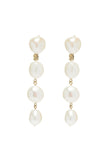 Alloy Earrings with Pearl CE0130 - COCOMELODY