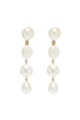 Alloy Earrings with Pearl CE0130 - COCOMELODY