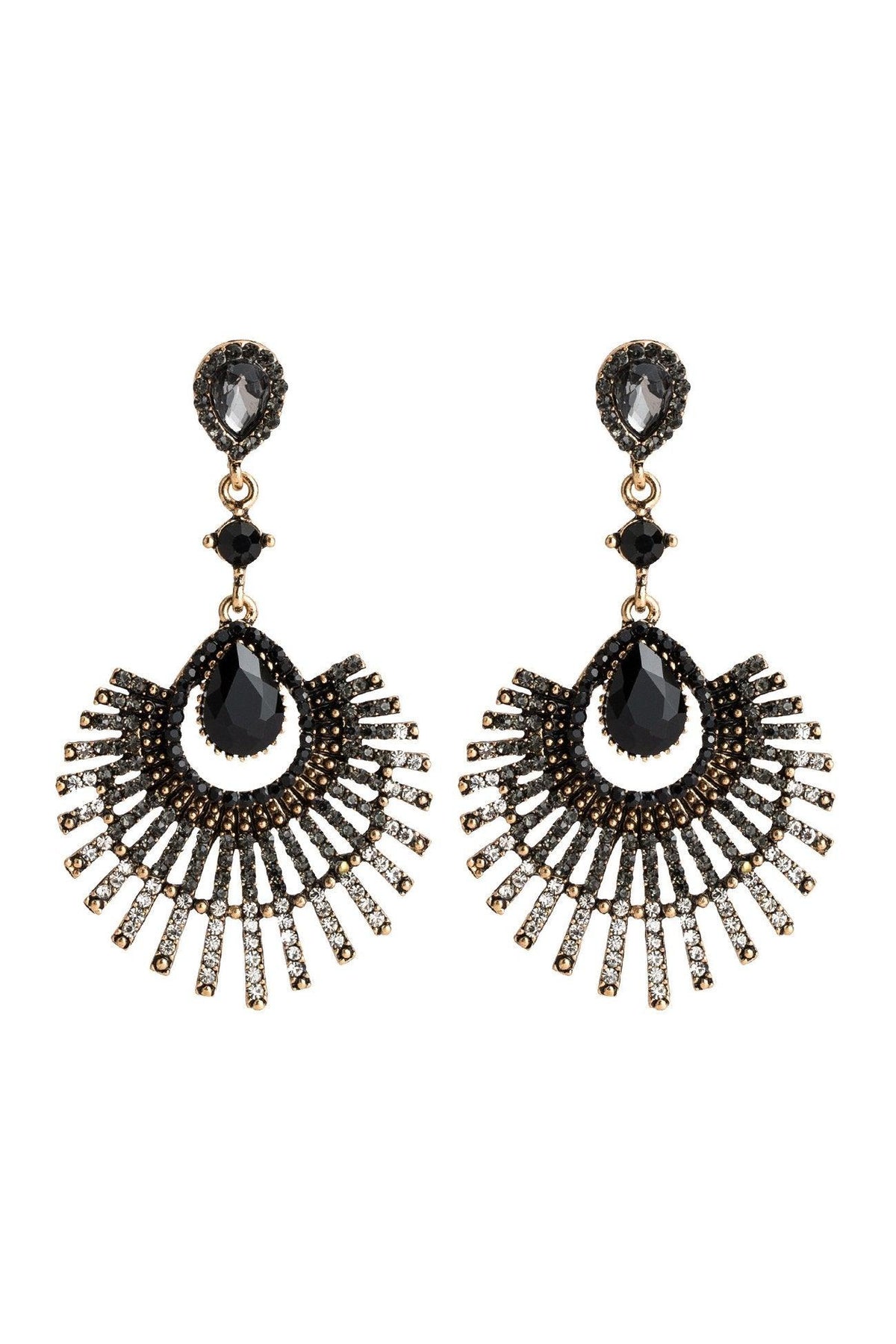 Alloy Earrings with Crystals Rhinestone CE0142 - COCOMELODY
