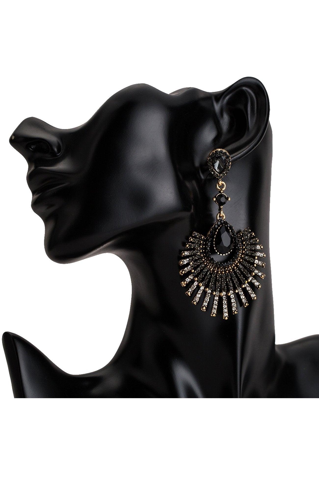Alloy Earrings with Crystals Rhinestone CE0142 - COCOMELODY