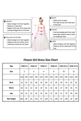 A-Line Knee Length Tulle Lace Flower Girl Dress CF0269 - COCOMELODY