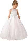 Ball Gown Floor Length Tulle Lace Flower Girl Dress CF0275 - COCOMELODY