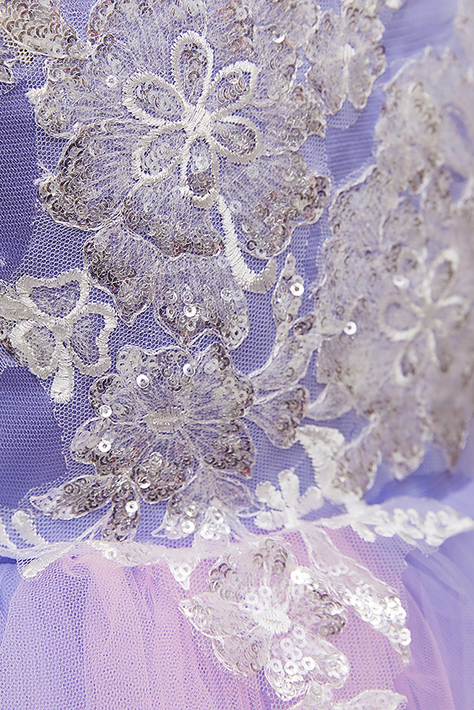 A-Line Floor Length Tulle Lace Flower Girl Dress CF0277 - COCOMELODY