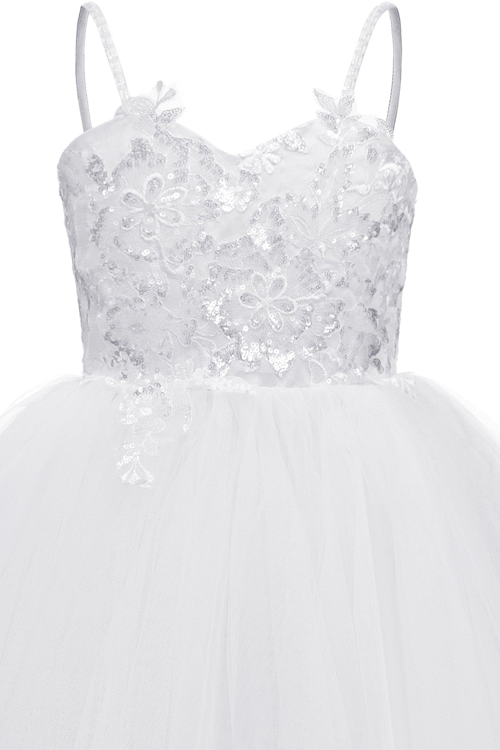 A-Line Floor Length Tulle Lace Flower Girl Dress CF0277 - COCOMELODY