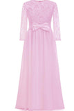 A-Line Floor Length Tulle Lace Flower Girl Dress CF0284 - COCOMELODY