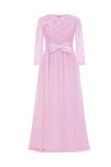 A-Line Floor Length Tulle Lace Flower Girl Dress CF0284 - COCOMELODY