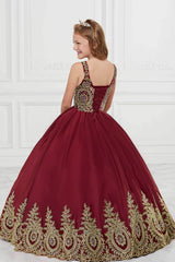 Ball Gown Floor Length Tulle Lace Flower Girl Dress CF0290 - COCOMELODY