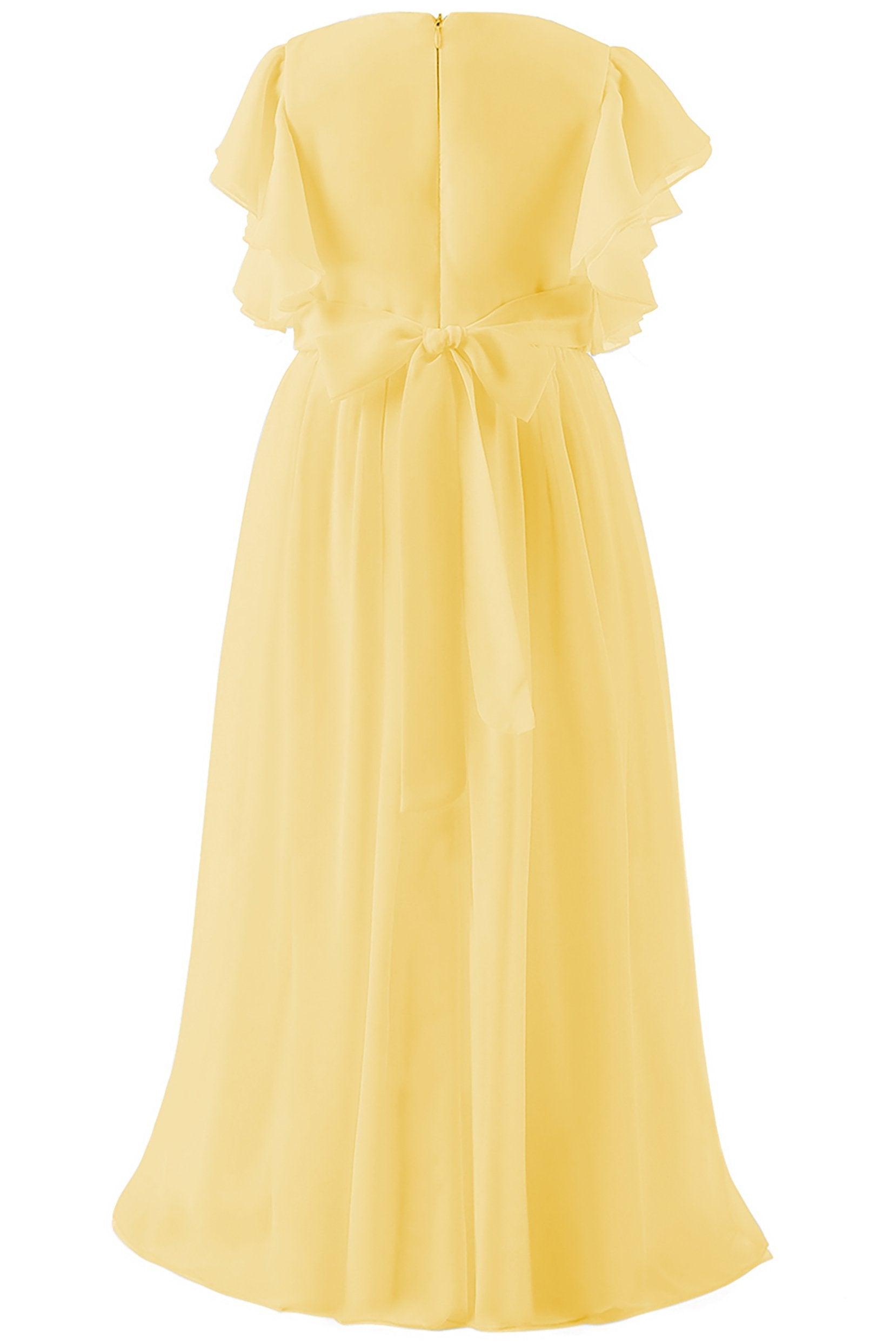 A-Line Floor Length Chiffon Flower Girl Dress CF0296 - COCOMELODY