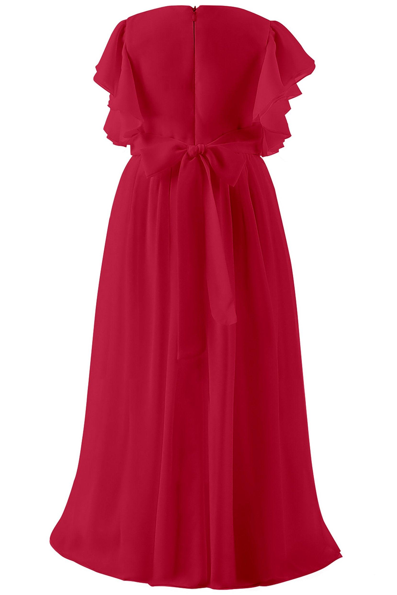 A-Line Floor Length Chiffon Flower Girl Dress CF0296 - COCOMELODY