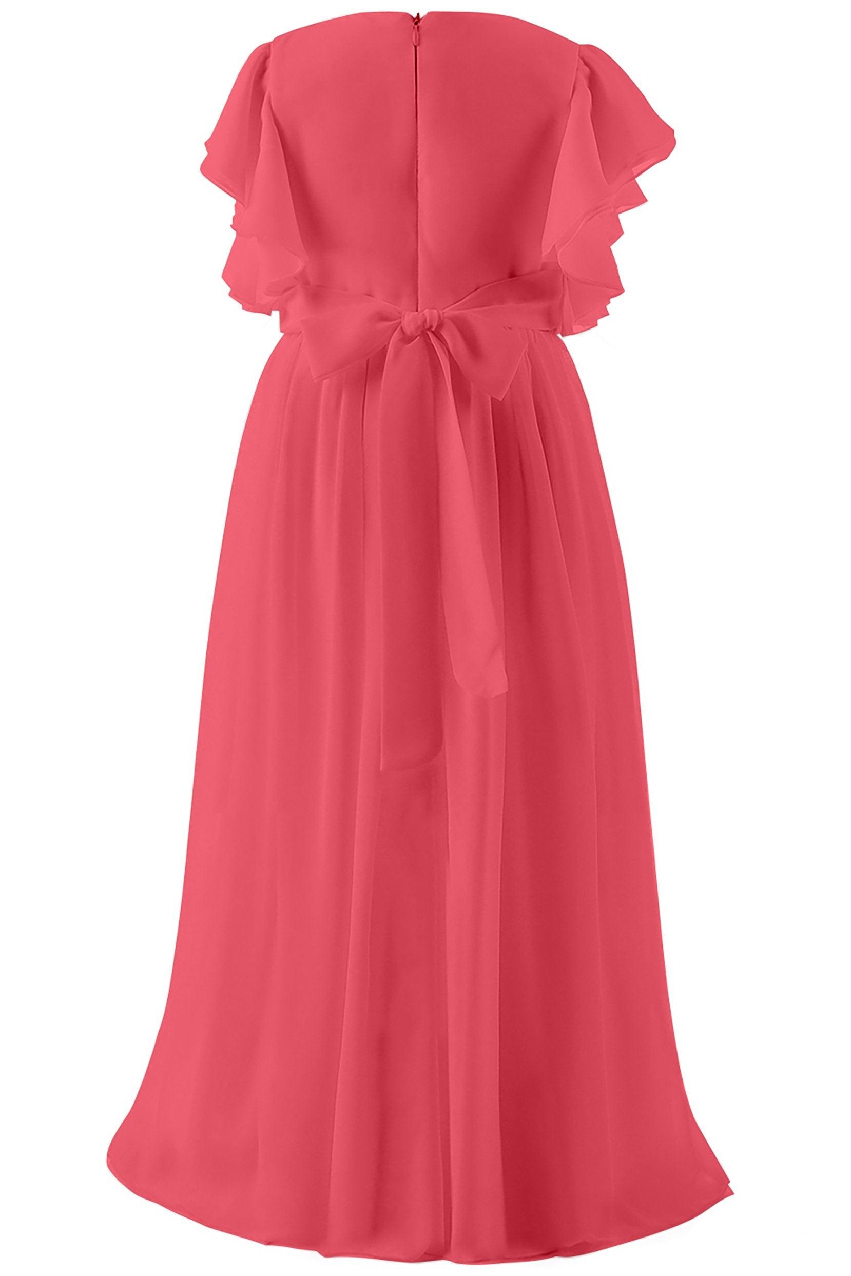 A-Line Floor Length Chiffon Flower Girl Dress CF0296 - COCOMELODY