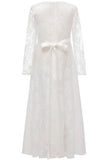 A-Line Floor Length Lace Flower Girl Dress CF0301 - COCOMELODY