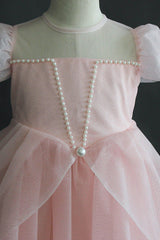 A-Line Knee Length Tulle Lace Flower Girl Dress CF0309 - COCOMELODY