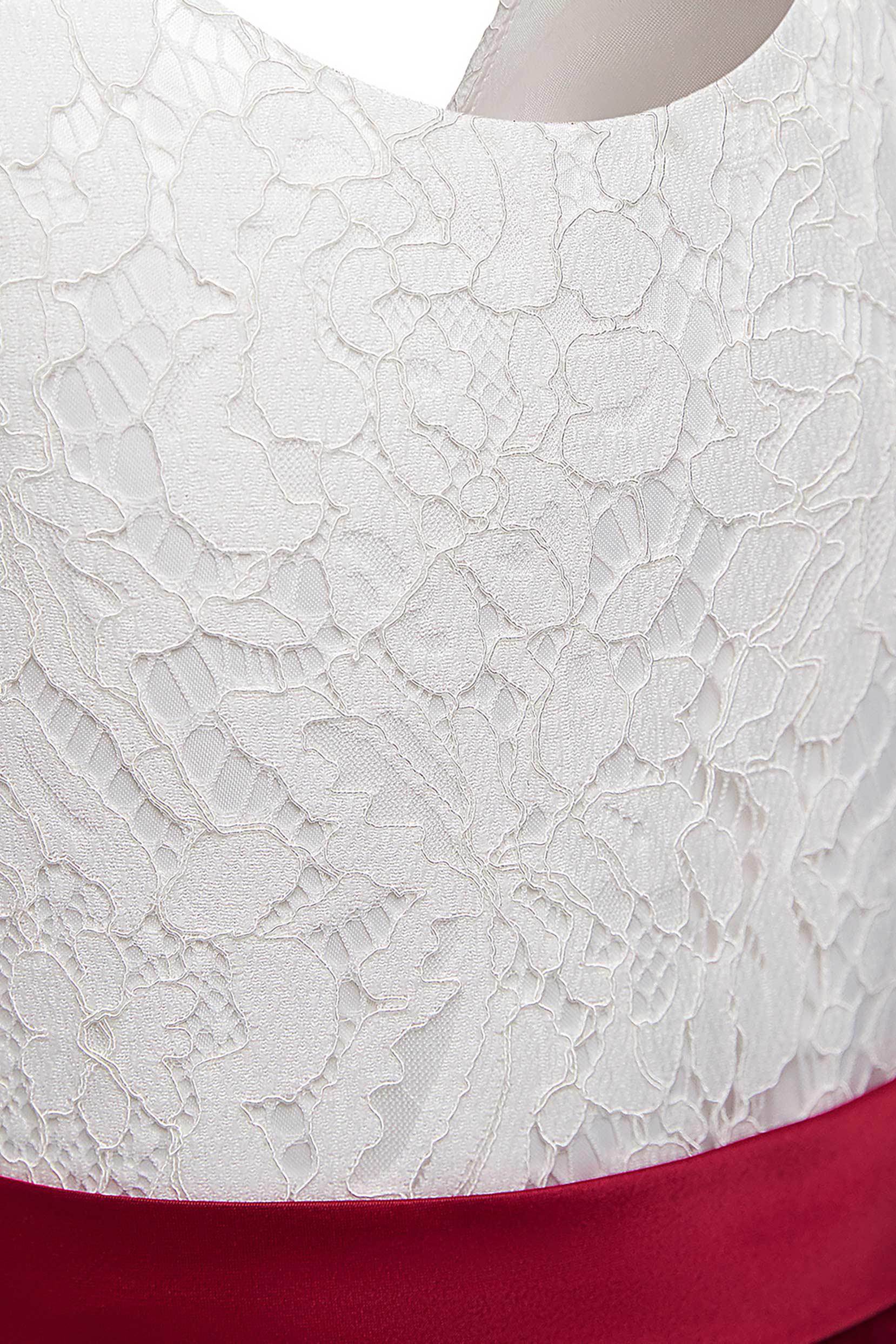 A-Line Tea Length Tulle Lace Flower Girl Dress CF0321 - COCOMELODY