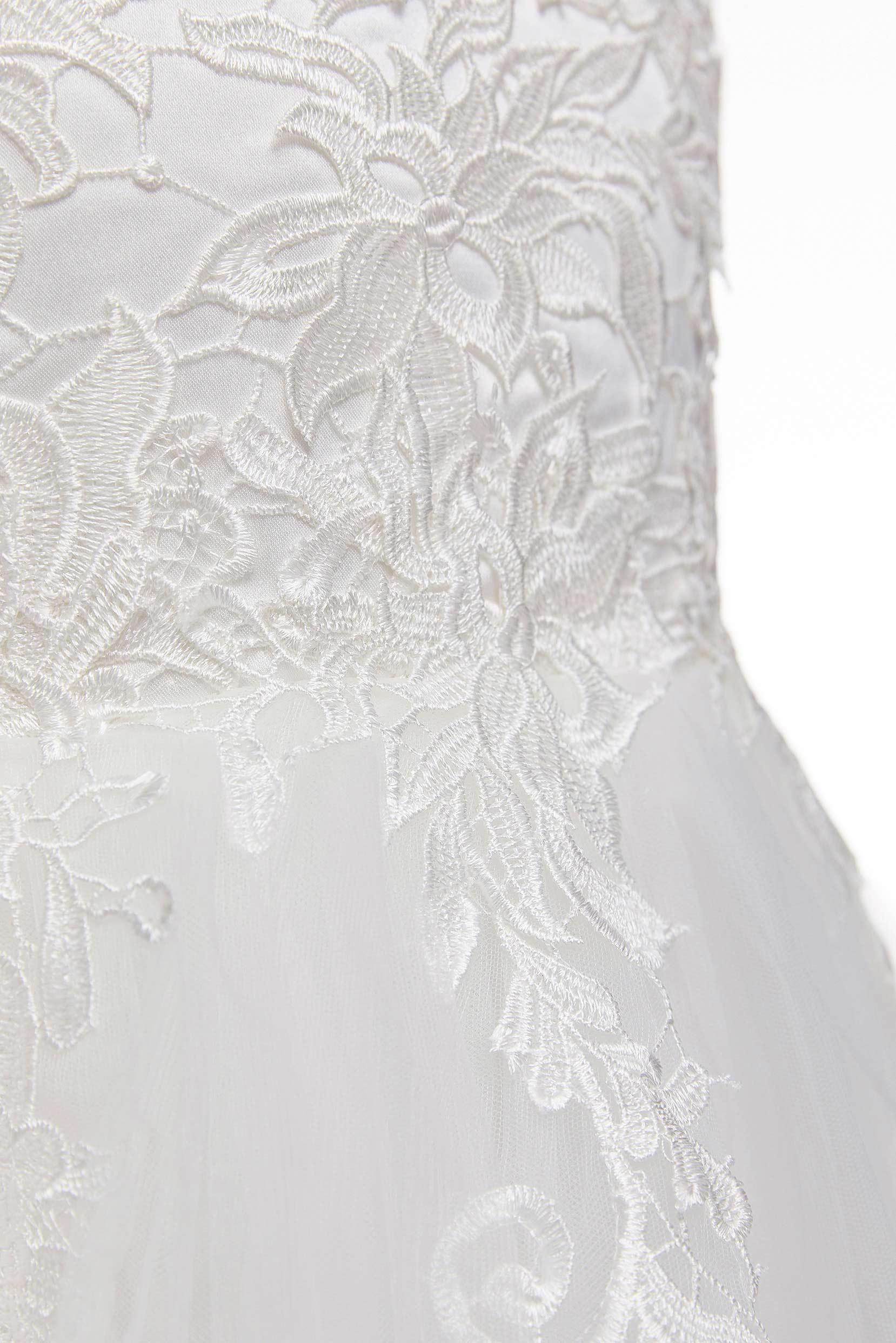 A-Line Knee Length Tulle Lace Flower Girl Dress CF0324 - COCOMELODY