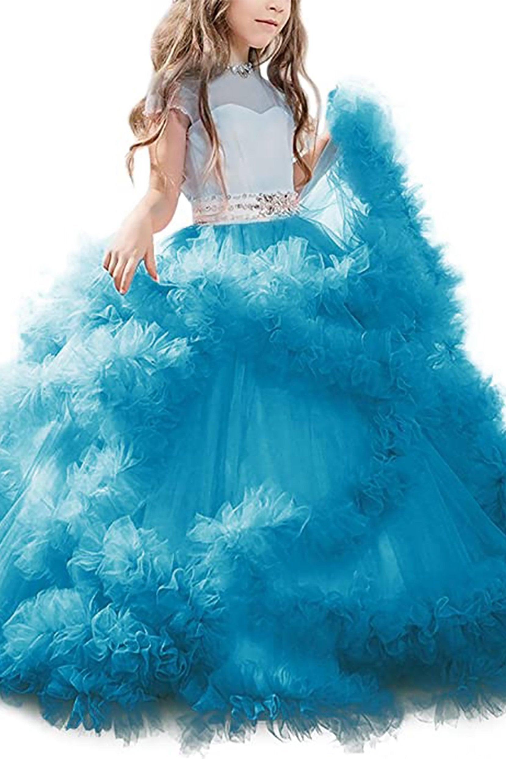 Ball Gown Floor Length Tulle Flower Girl Dress CF0328 - COCOMELODY