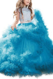 Ball Gown Floor Length Tulle Flower Girl Dress CF0328 - COCOMELODY