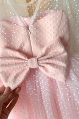 A-Line Knee Length Tulle Lace Flower Girl Dress CF0331 - COCOMELODY