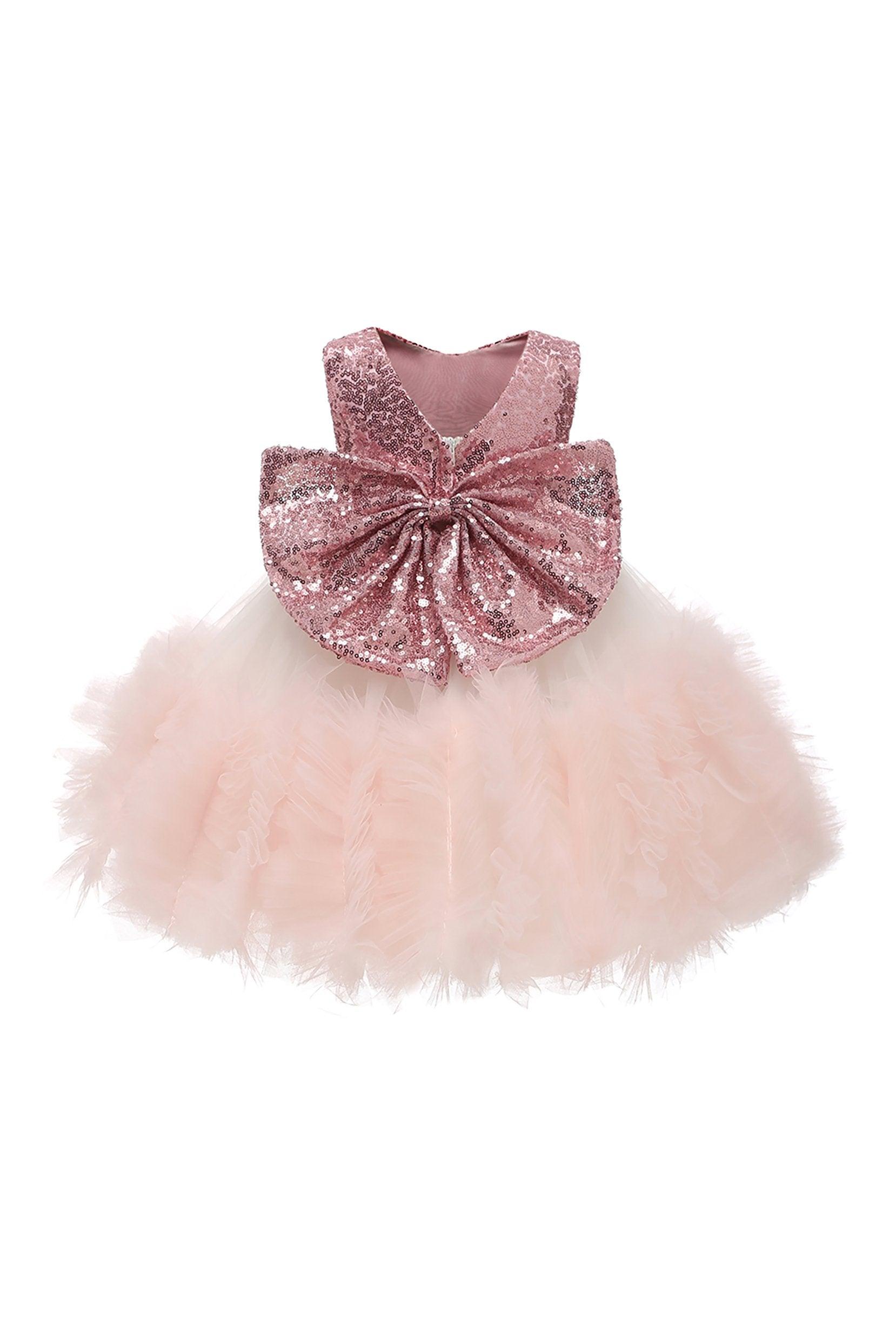 A-Line Knee Length Tulle Lace Flower Girl Dress CF0339 - COCOMELODY