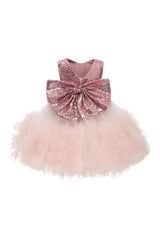 A-Line Knee Length Tulle Lace Flower Girl Dress CF0339 - COCOMELODY
