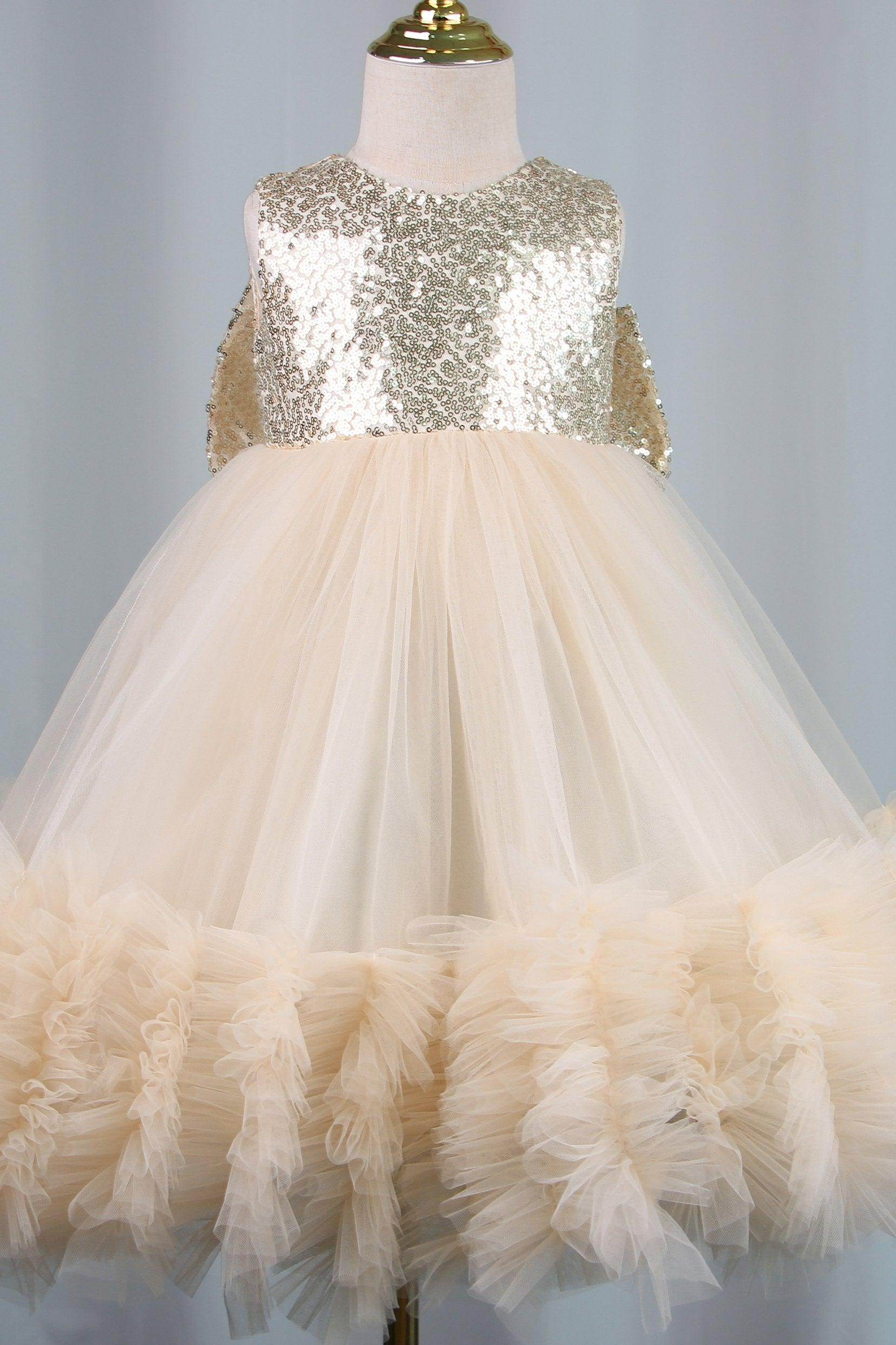 A-Line Knee Length Tulle Lace Flower Girl Dress CF0339 - COCOMELODY