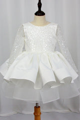 A-Line Knee Length Tulle Lace Flower Girl Dress CF0342 - COCOMELODY
