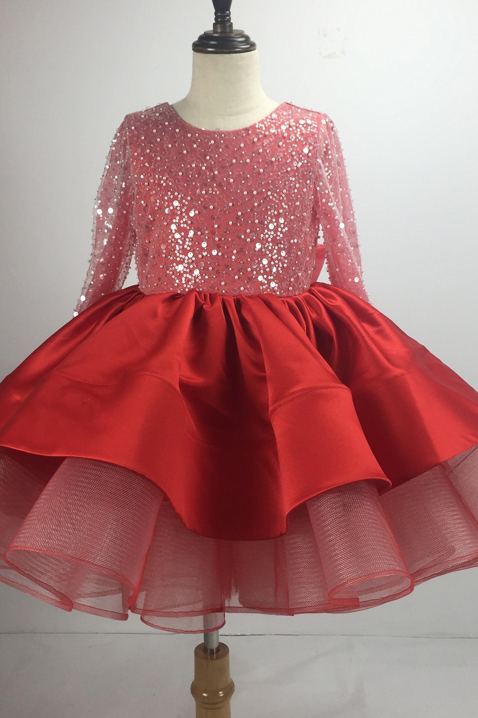A-Line Knee Length Tulle Lace Flower Girl Dress CF0342 - COCOMELODY
