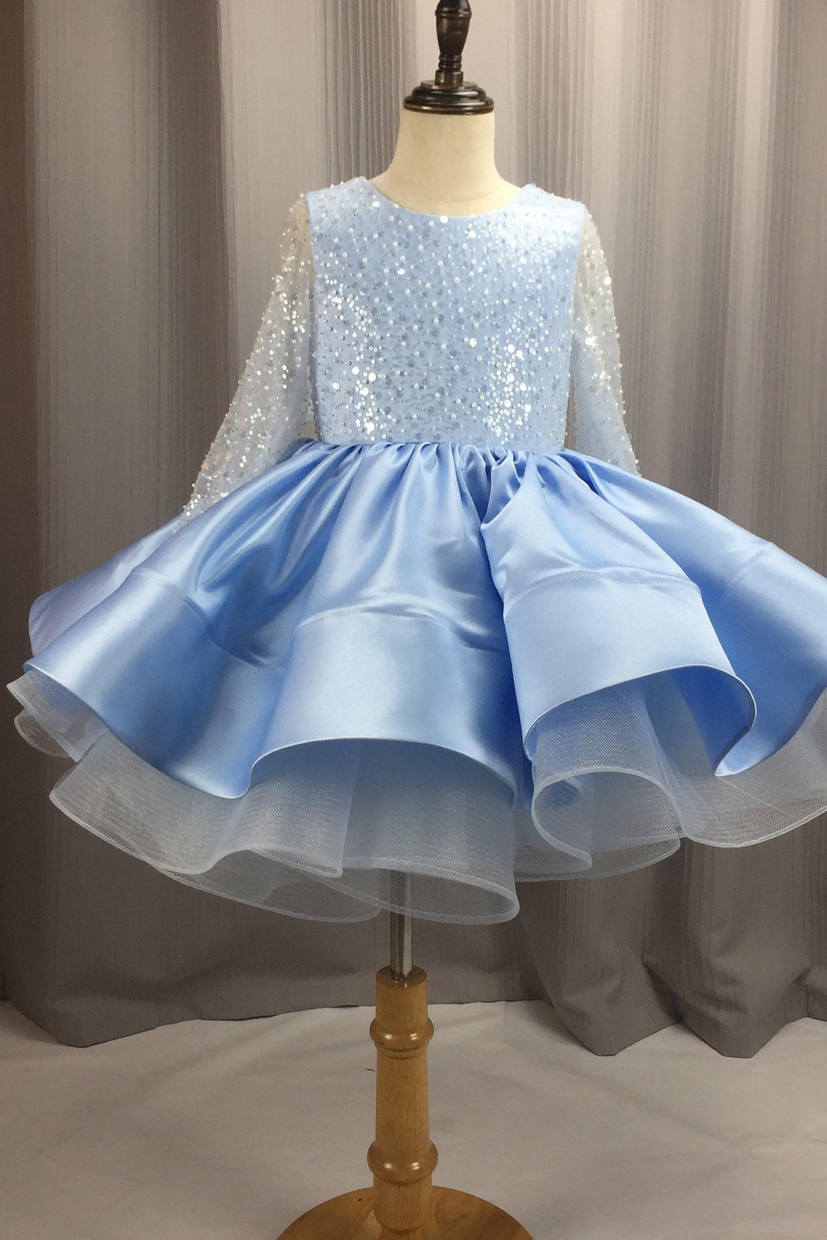 A-Line Knee Length Tulle Lace Flower Girl Dress CF0342 - COCOMELODY