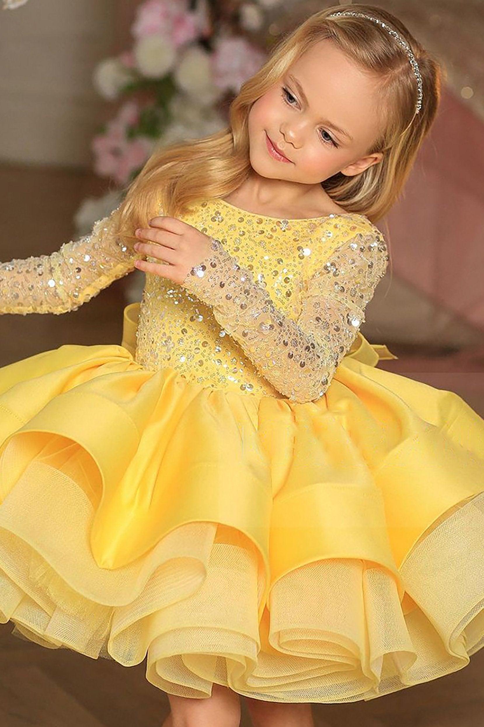 A-Line Knee Length Tulle Lace Flower Girl Dress CF0342 - COCOMELODY