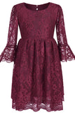 A-Line Short-Mini Tulle Lace Flower Girl Dress CF0344 - COCOMELODY