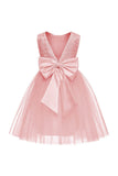 A-Line Knee Length Tulle Lace Flower Girl Dress CF0345 - COCOMELODY