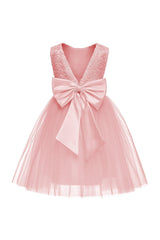 A-Line Knee Length Tulle Lace Flower Girl Dress CF0345 - COCOMELODY