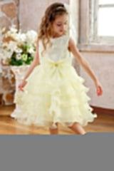 Ball Gown Midi Organza Flower Girl Dress CF0359 - COCOMELODY