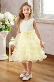 Ball Gown Midi Organza Flower Girl Dress CF0359 - COCOMELODY
